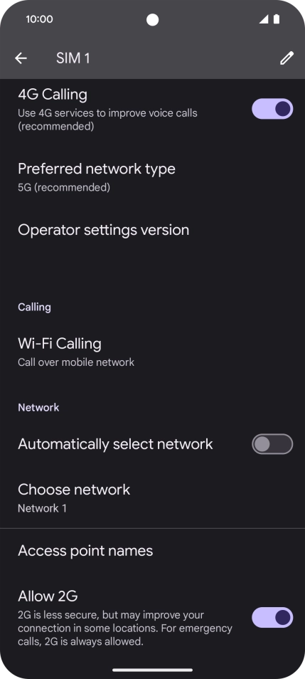 Press the indicator next to 