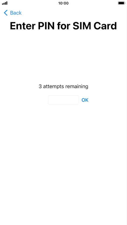 If your SIM is locked, key in your PIN and press OK. The default PIN is 1111.