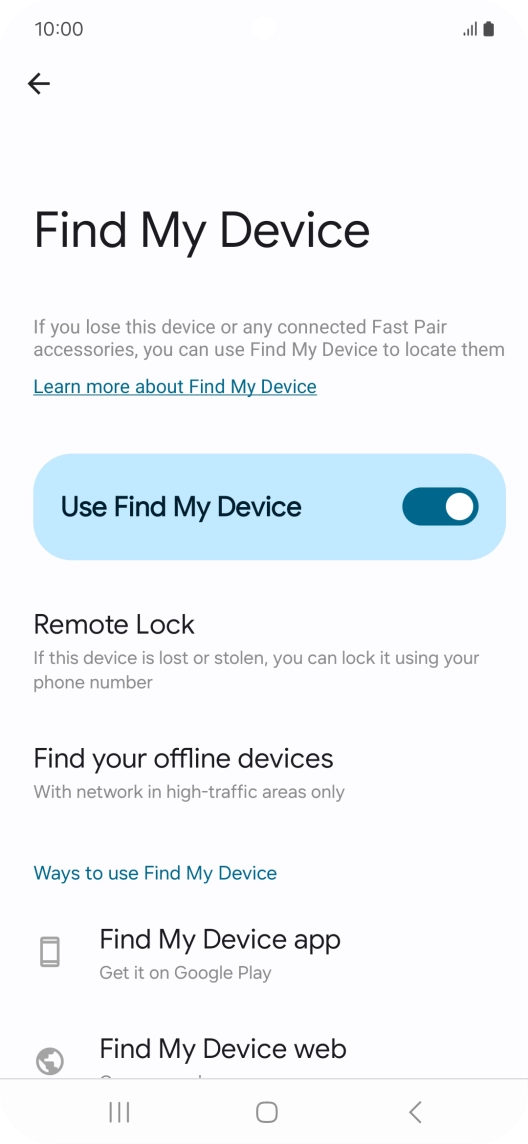 Press the Home key to return to the home screen.