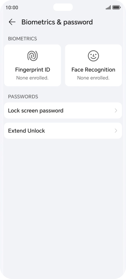 Press Fingerprint ID.