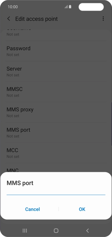 Key in 8080 and press OK.