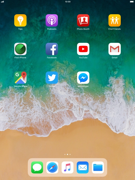 Press and hold the required app until the icons start to jiggle.