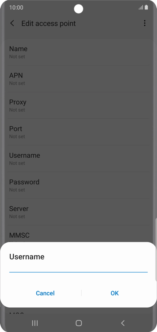 Key in eesecure and press OK.