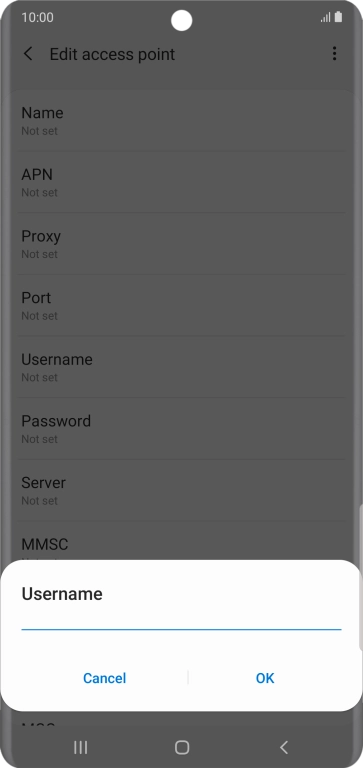 Key in eesecure and press OK.