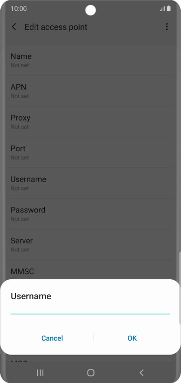 Key in eesecure and press OK.