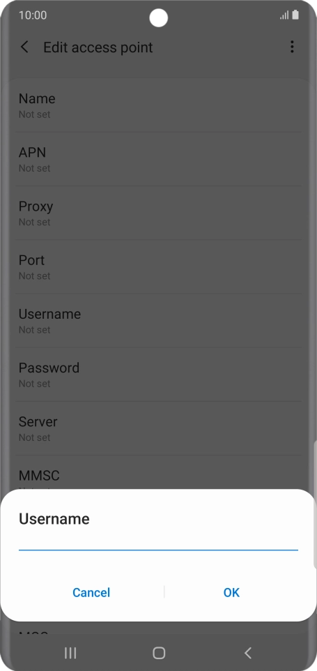 Key in eesecure and press OK.