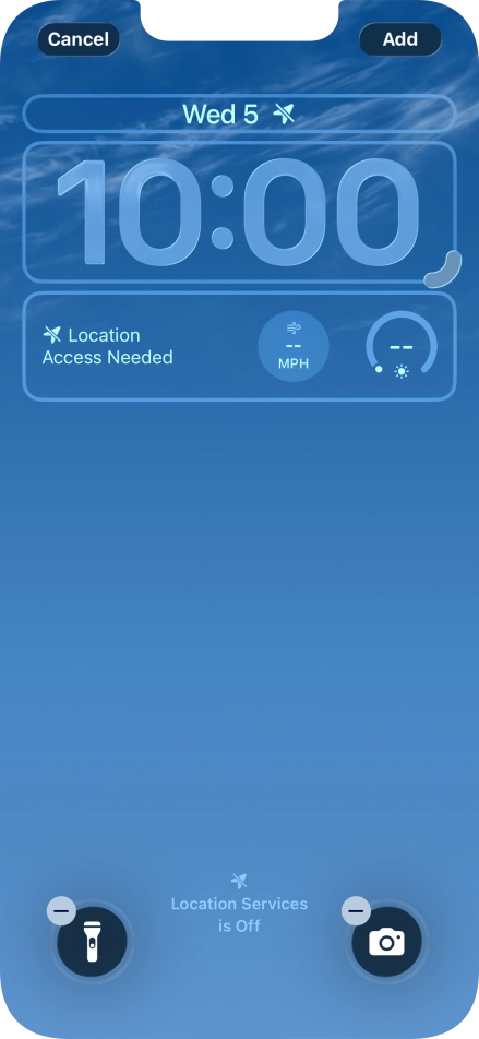 To customise the way the lock screen date is displayed, press the date widget and follow the instructions on the screen to find the required widget display mode.