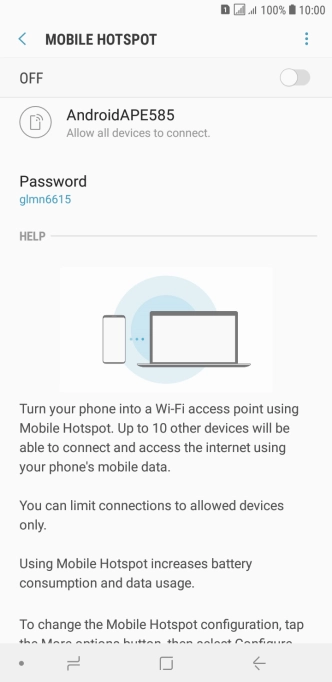 Press the menu icon.
