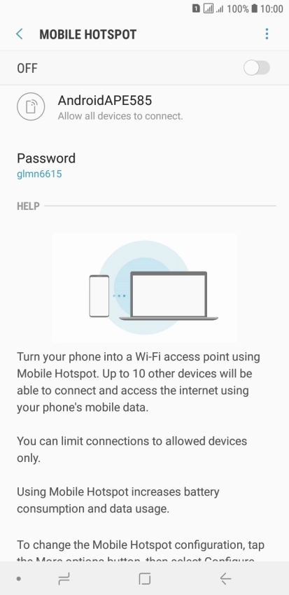 Press the menu icon.