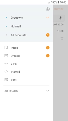 Press the settings icon.
