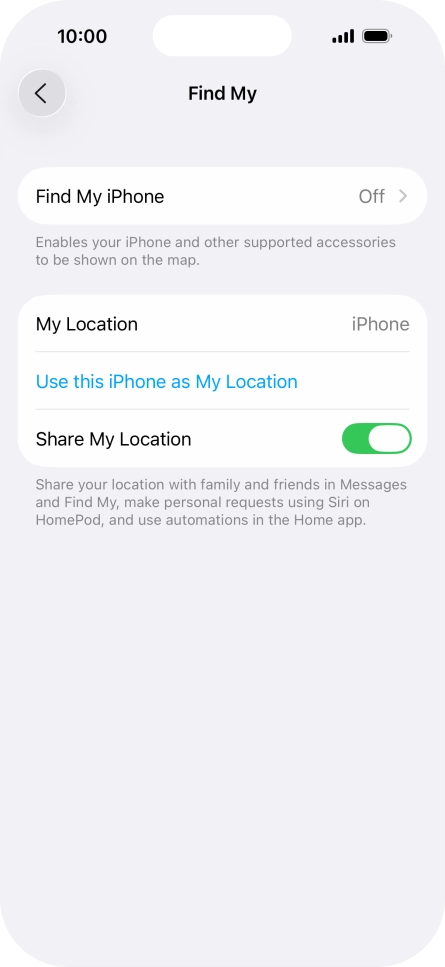 Press Find My iPhone.