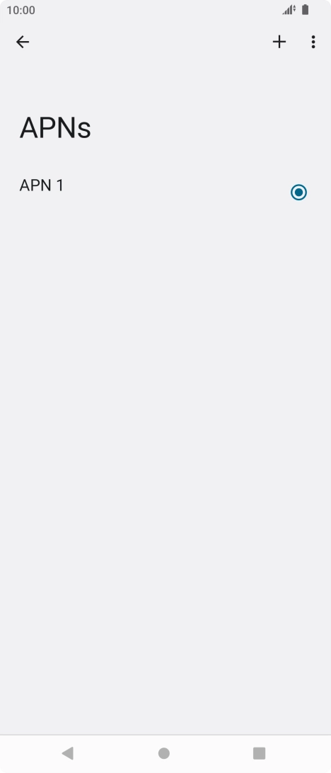 Press the new data connection icon.