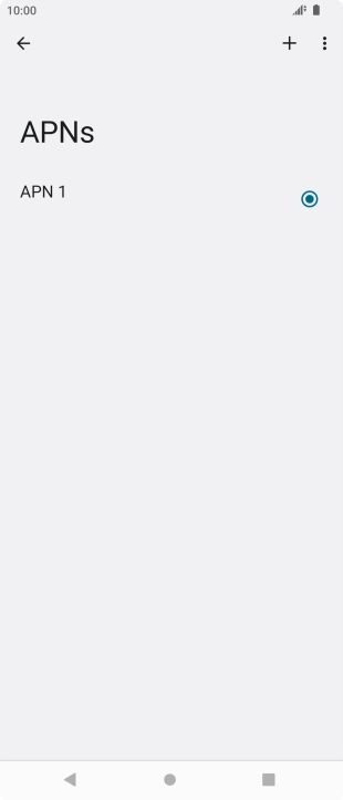 Press the new data connection icon.