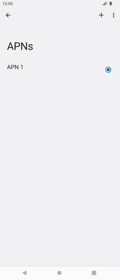Press the new data connection icon.
