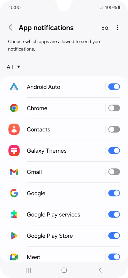 Press the drop down list.