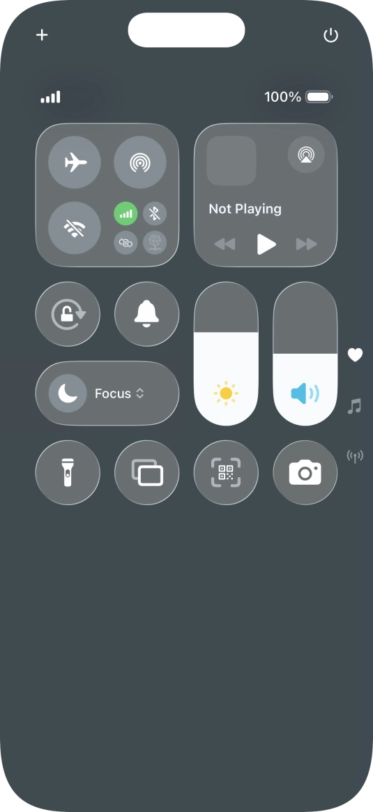 Press the sound mode icon to turn silent mode on or off.