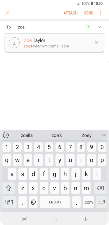Press the required contact.