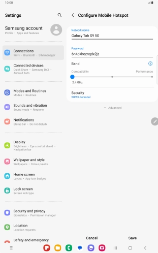 Press the field below 