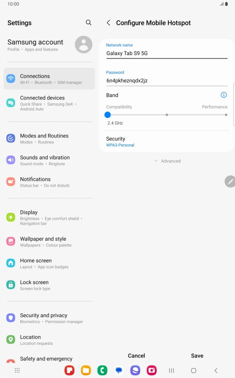 Press the field below 