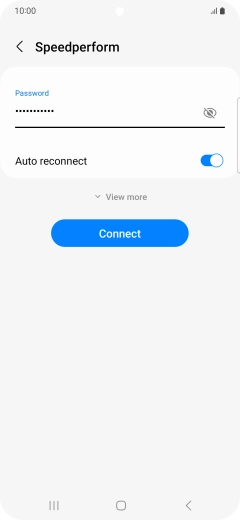 Key in the password for the Wi-Fi network and press Connect.