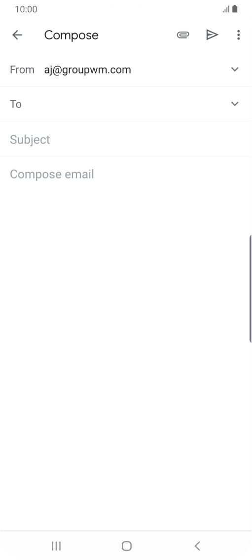 Press To and key in the first letters of the recipient's name.