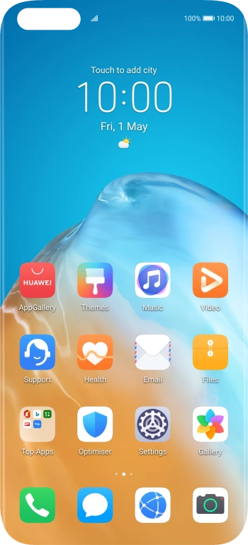 Press the phone icon.