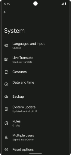 Press System update. If a new software version is available, it's displayed. Follow the instructions on the screen to update the phone software.