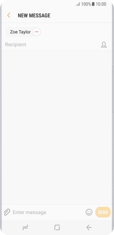 Press the text input field and write the text for your picture message.