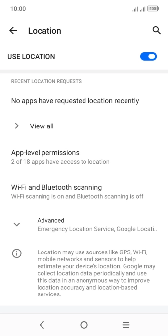 Press App-level permissions.