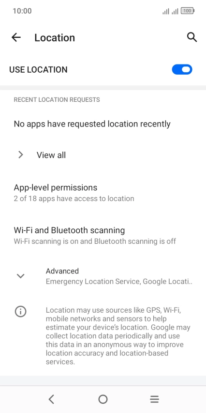 Press App-level permissions.