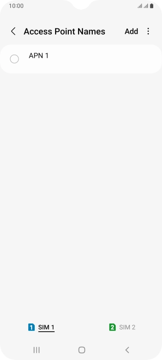 Press the required SIM.