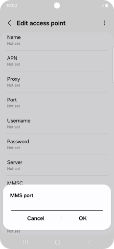 Key in 8080 and press OK.