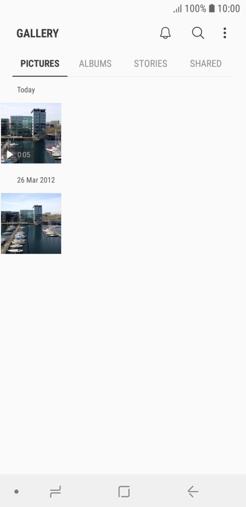 Press ALBUMS and go to the required folder.