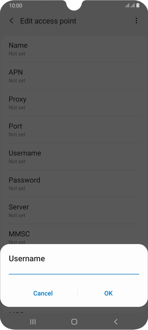Key in eesecure and press OK.