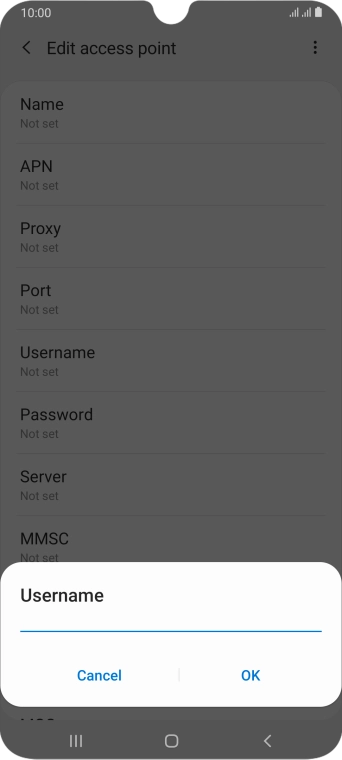 Key in eesecure and press OK.
