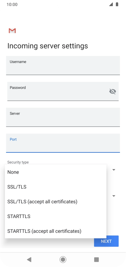 Press None to turn off the function.