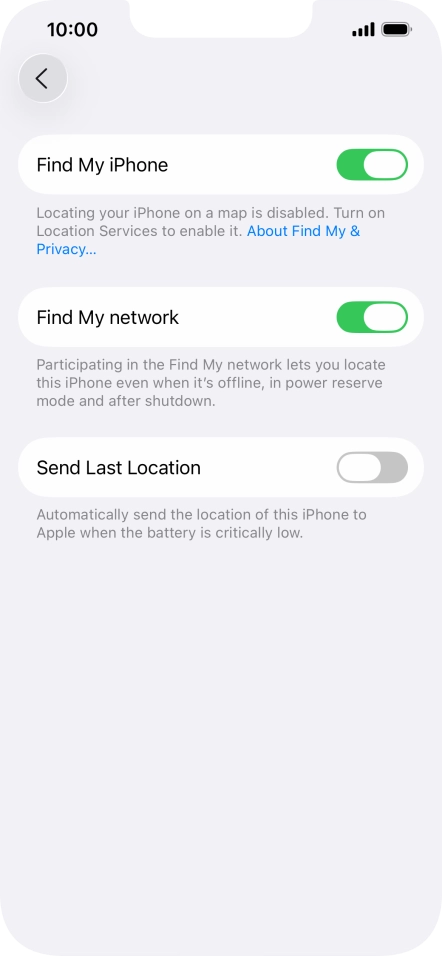 Press the indicator next to 