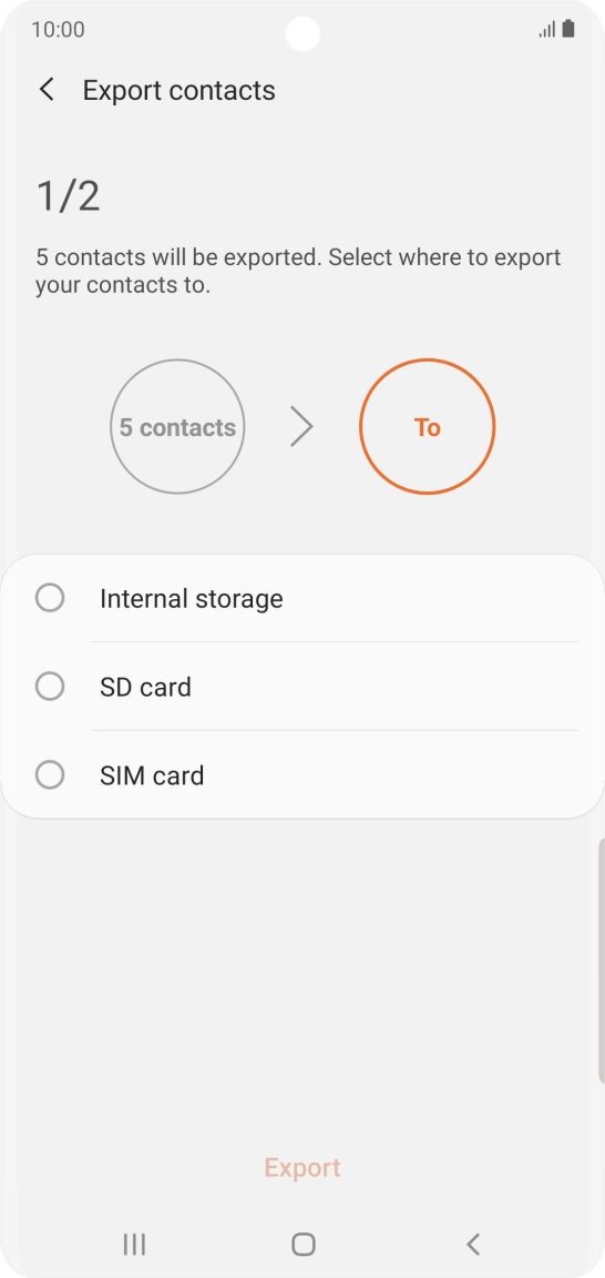 Press the name of the SIM.
