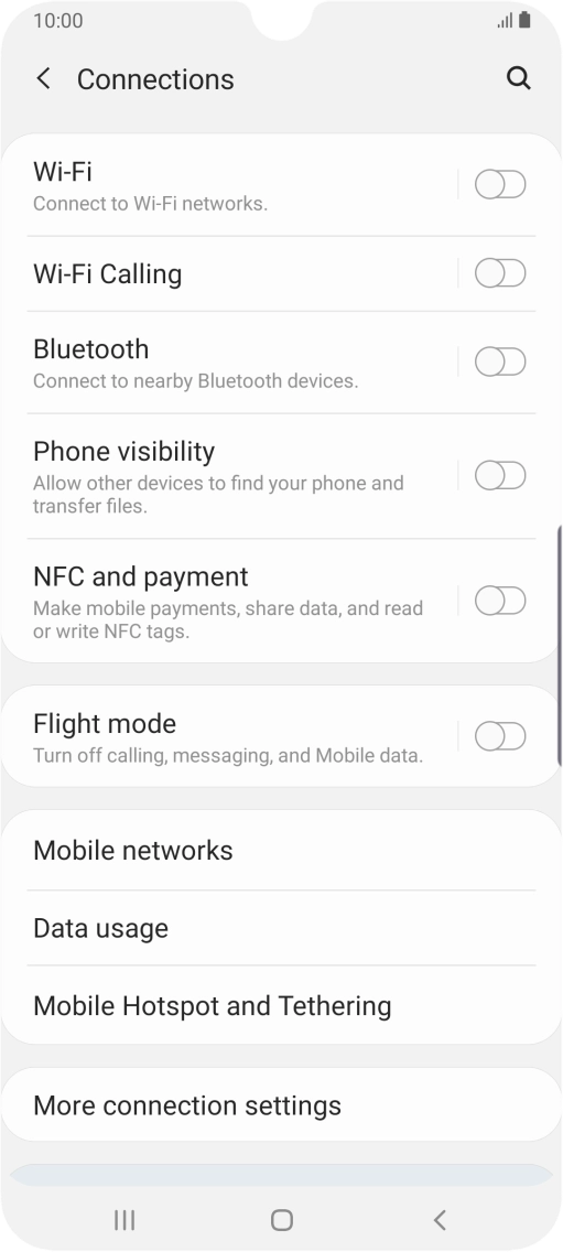 Press Mobile networks.