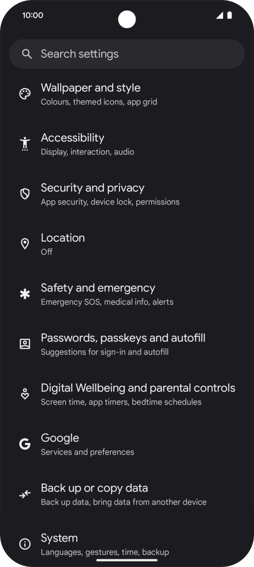 Press Passwords, passkeys and autofill.