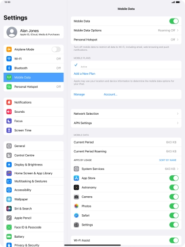 Press the indicator next to 