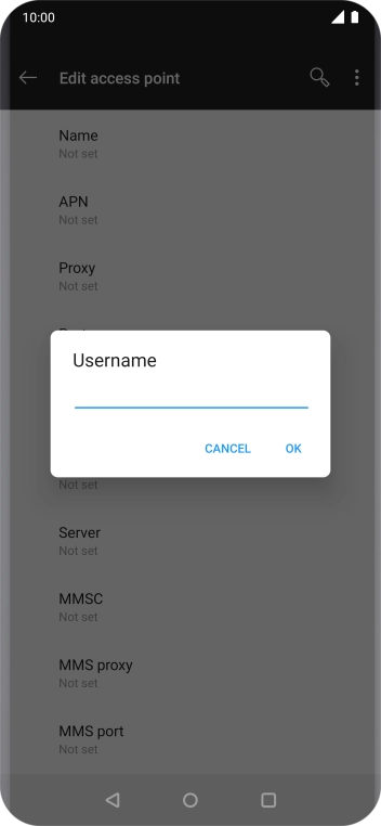 Key in eesecure and press OK.