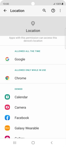 Press the required app.