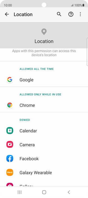 Press the required app.