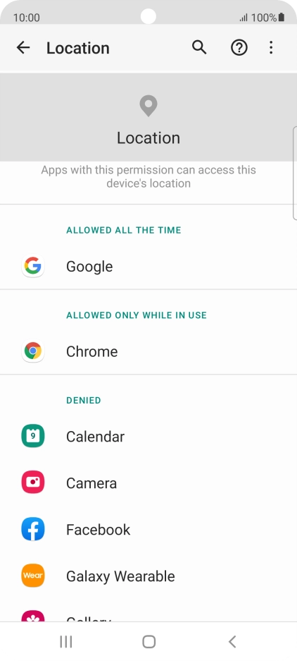 Press the required app.