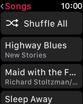 Go to the required category or playlist and press the required audio file.