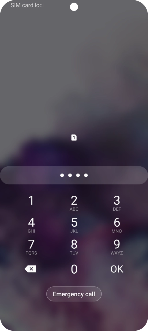 If you're asked to key in your PIN, do so and press OK. The default PIN is 1111.
