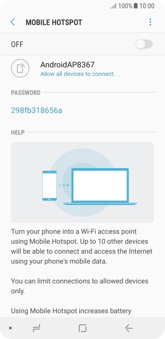 Press the menu icon.