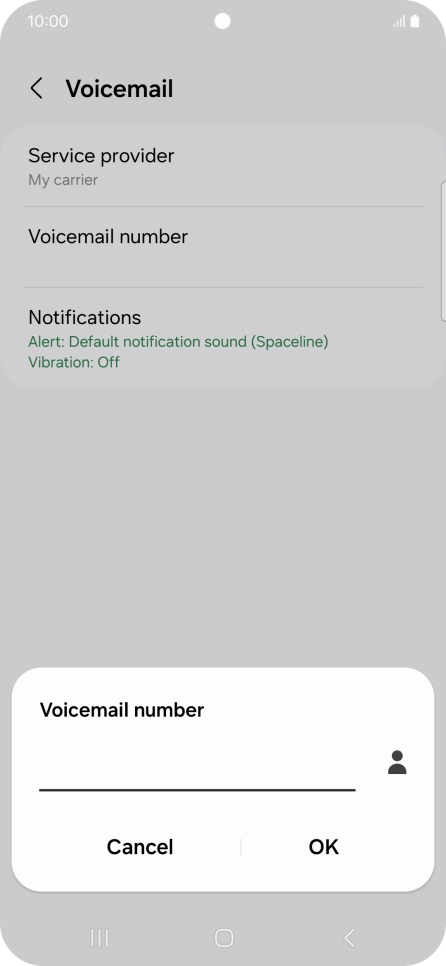 Key in +447953222222 and press OK.