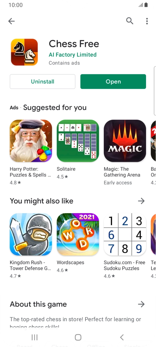 Press the Home key to return to the home screen.